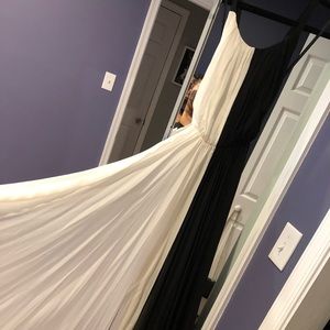 Long black and white dress